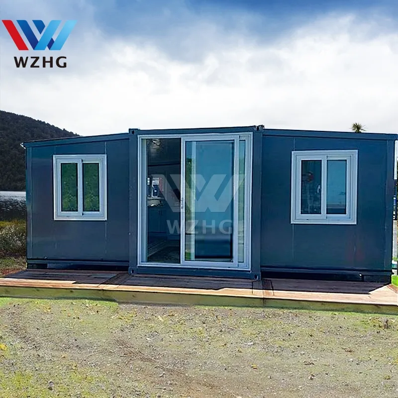 โครงเหล็กโปร่งใส4ห้องนอนโปแลนด์วิลล่า Hous Prefab ราคาบ้านให้เช่าสหรัฐอาหรับเอมิเรตส์