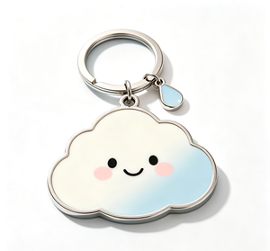 <b>Cute</b> Cloud Metal Key Chain Cartoon <b>Keyring</b> Enamel Pendant Gift for Back to School Wedding Birthday Halloween - Product Image 1