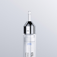 Flacon de sérum transparent personnalisé KSUN 5ml 10ml, emballage de crème pour les yeux, conteneur de luxe en PS transparent, seringue sans air pour cosmétiques