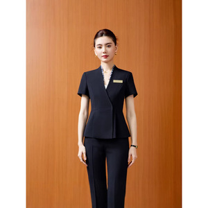 Professional Short Sleeve Workwear Uniform For Beauticians Beauty Salons Hotels Flight Attendants Summer 2026 Polyester Material - Product Image 2