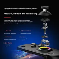 Manette de jeu avec double joystick Hall RGB, contrôle précis, pour PS XBOX ANDROID, accessoires de jeu