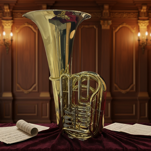 <span class=keywords><strong>Tuba</strong></span> 4/4 Bb à 4 valves en cupronickel, laque dorée, <span class=keywords><strong>avec</strong></span> étui (TU-MR4438G-SYY) - Product Image 4