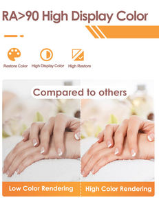 Vẻ Đẹp 75Cm Anh Cắm Màu Xanh Lá Cây Vàng Hồng Nửa Mặt Trăng LED Ánh Sáng Móng Tay Bảng Đèn Nửa Mặt Trăng Đèn - Product Image 6