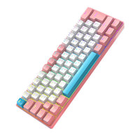 Haute qualité 62 touches type-c claviers mécaniques filaires RGB lumière claviers d'ordinateur de jeu pour ordinateur de bureau