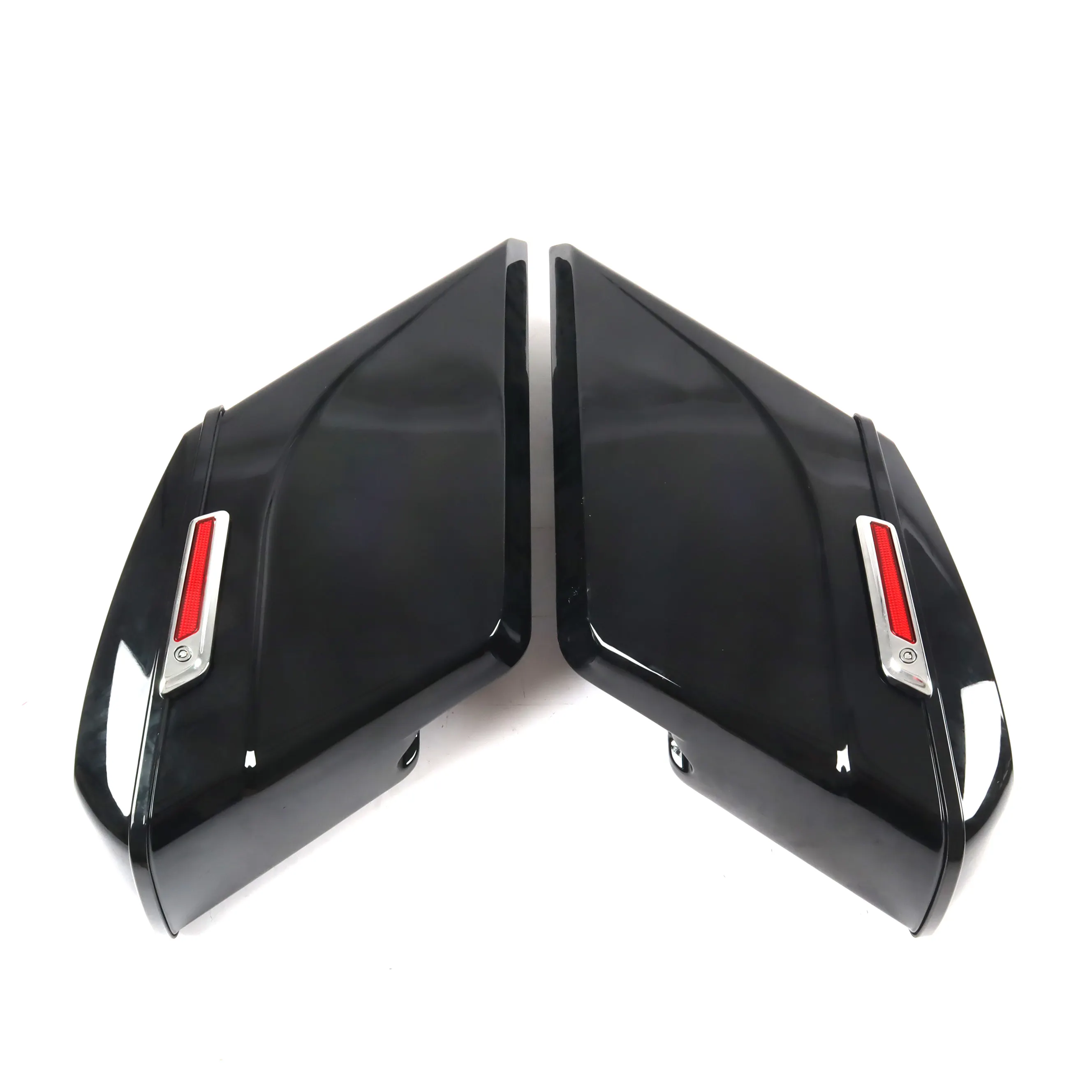 China Factory Dual Cut Vivid Black For 2014-2016 Harley Davidson Models Extended Saddlebag