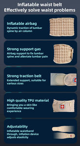 อุปกรณ์พยุงหลังแบบเป่าลม ลดแรงกดทับ บรรเทาอาการปวดหลังส่วนล่าง สำหรับผู้ชายและผู้หญิง - Product Image 3