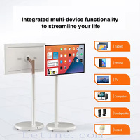 Boden stehender tragbarer Smart-Home-Fernseher mit Rädern Digital Signage Movable Free Play Tablet PC