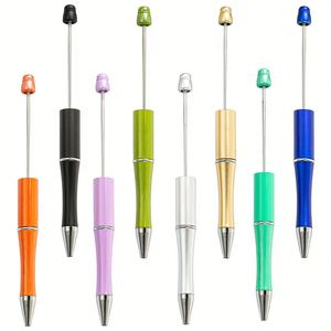 Stylos à bille décoratifs multicolores personnalisés à faire soi-même, stylos à bille en plastique vierges portables avec logo - Product Image 1