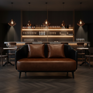 Ensemble de canapés en bois massif de luxe pour restaurant, mobilier commercial pour café, <span class=keywords><strong>bar</strong></span>, pub, salon, <span class=keywords><strong>espace</strong></span> repas - Product Image 6