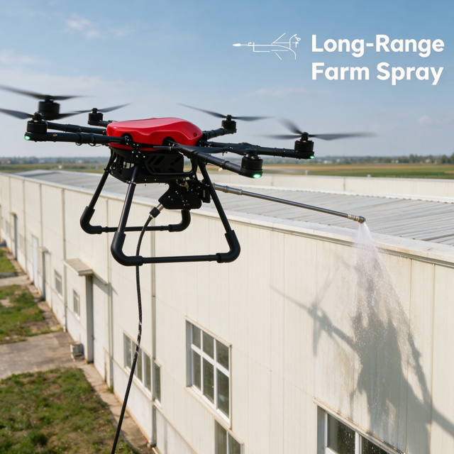 New High Pressure Waterproof Cleaning Drone for Roof Surface Washing Autonomous Aerial System Exterior Maintenance CE Certified