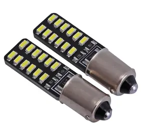 Rifornimento di fabbrica bianco freddo 4014 24SMD Led pannello Dome Light Auto Car Reading lampada interna DC 12V con BA9S