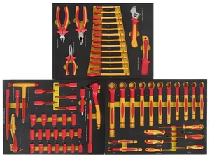 <span class=keywords><strong>71PCS</strong></span> 1000V VDE cách nhiệt chống cháy nổ năng lượng mới tay thiết lập cho xe điện sửa chữa bảo trì pickaxe liềm OEM CR-V nhựa - Product Image 6