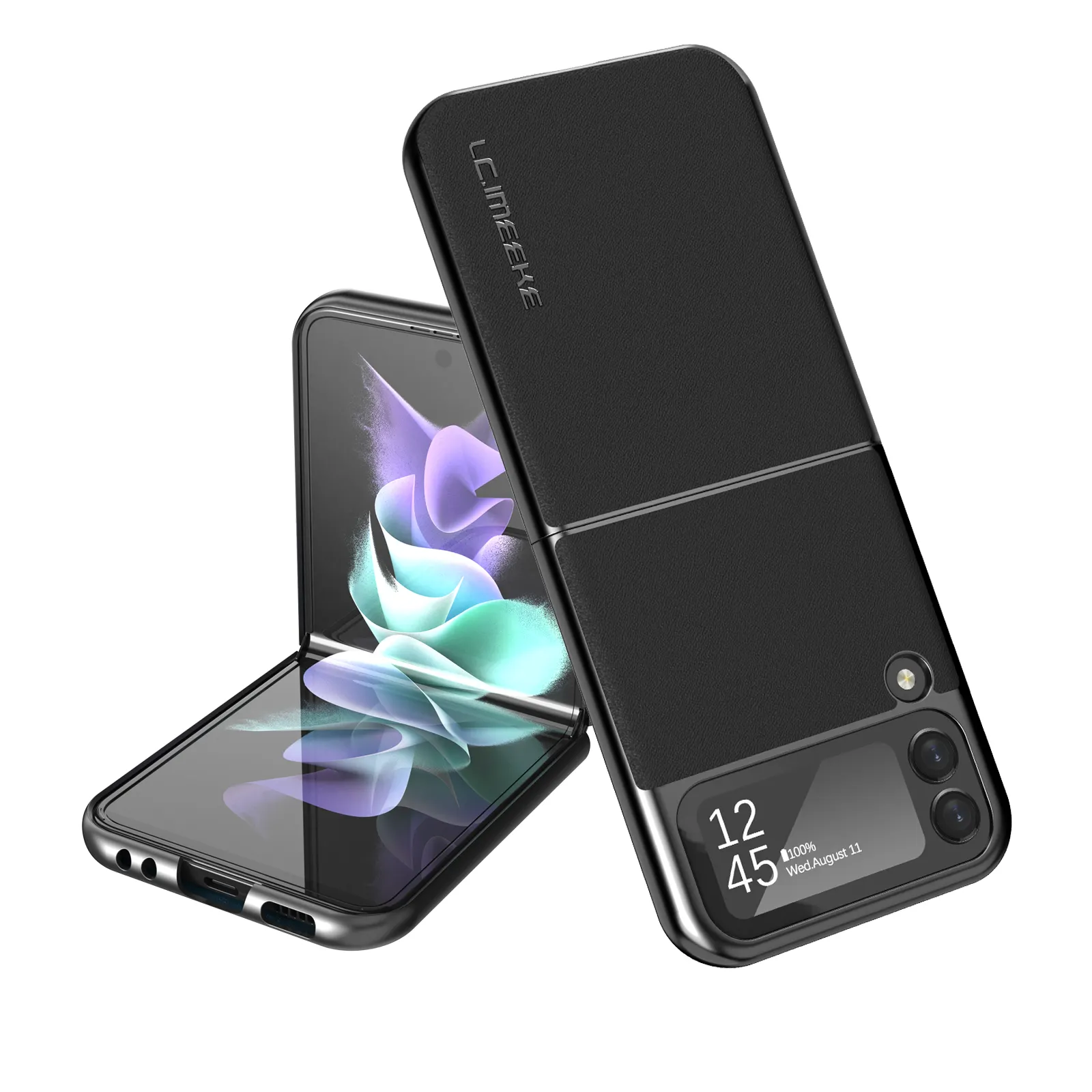 Slim PU Leather Case For Samsung Galaxy Z Flip 3 5G Folding Back cover