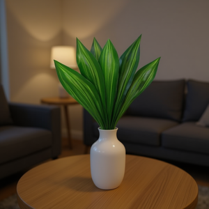 MNJ Artificial Leaf 18-Head Brazil Leaf Green Decorative Plant Supply - Product Image 2