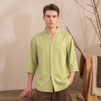 Tenue de travail Mori sauvage et isolée : Ample et respirante, avec coutures exquises, s'adapte à la chaleur et à l'humidité de l'Asie du Sud-Est, charme forestier Wabi-sabi