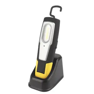 6W 600lm inspección magnética Lámpara de mano recargable COB LED luz de trabajo con soporte magnético