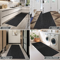 Tapis de porte anti-saleté antidérapant lavable en machine Tapis d'entrée à profil bas pour porte avant arrière et entrée