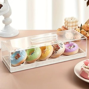 กล่องเค้กอะคริลิคใสทรงสี่เหลี่ยมอเนกประสงค์ กล่องโชว์ขนมอะคริลิคใสพิเศษพร้อมฝาปิดกันฝุ่น - Product Image 4