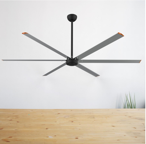 Ventilateur de ventilation HVLS commercial de 10 pieds avec moteur PMSM, configuré comme refroidisseur d'air ou souffleur d'air pour la climatisation des restaurants - Product Image 1