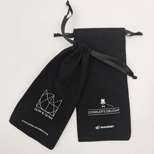 Pochette à bijoux octogonale en coton écologique, luxueuse, anti-poussière, avec cordon de serrage, personnalisable, recyclable, pour promotion - Product Image 1