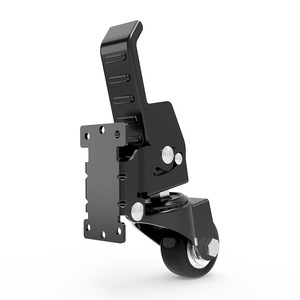 Ruedas Giratorias de PU Rojas de Alta Resistencia de 125 mm, con Doble Freno, Diseño Industrial, Herrajes para Montaje de Andamios - Product Image 1