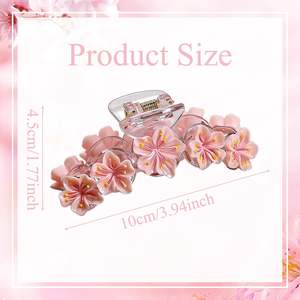 Pinza de Pelo de Flor de 11 cm, Estilo Vacacional, Súper Etérea, con Diseño de Girasol y Flor de Cerezo, Accesorios para el Cabello de Mujer - Product Image 2