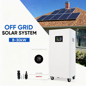 Solar Energy System 10KW Off-grid Complete Kit Polycrystalline Silicon Panels MPPT Controller LiFePO4 <b>Battery</b> Storage Pure Sine - Product Image 3