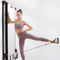 Machine de musculation murale en acier pour salle de sport à domicile, avec miroir et système de croisement de câbles, pour la musculation et l'utilisation en club de fitness