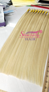 Perruques-naturel Russian Human <strong>Hair</strong> 1g/<strong>Strand</strong> 100 <strong>Strand</strong> 100G Per Pack #60 Blonde I-Tip Virgin Cuticle Aligned Remy Extensions - Product Image 3