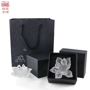 Sang trọng handmade hương liệu Hoa sen pha lê trang trí tổng hợp thạch anh hương khay hương chủ - Product Image 5