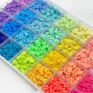 Polymer Clay Beads 28 Colors 6mm Round <b>DIY</b> Jewelry Making <b>Kit</b> For Bracelets Necklaces Beadwork - Product Image 3