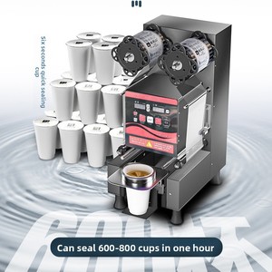 Máquina Selladora de Vasos Continua CHINCAN, Totalmente Automática, para Bebidas de Té con Leche y Soya, Sellado Comercial de Plástico, 220V, 120mm - Product Image 3