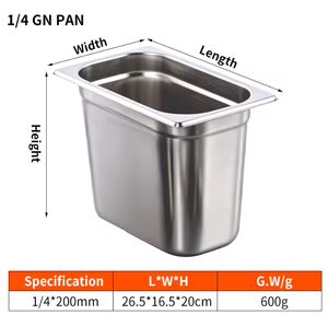 Réchaud GN en acier inoxydable multi-tailles, design standard, pour hôtels et restaurants, vente directe usine, stockage alimentaire Gastronorm 0,7 mm - Product Image 6