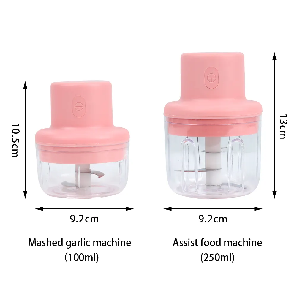 B97-0088 Mini triturador de carne elétrico sem fio USB, triturador automático de alimentos, triturador de alho e vegetais