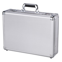 Valise de transport rigide personnalisable en aluminium argenté pour pilotes, bagages de voyage, OEM/ODM, boîte de transport pour transport en train