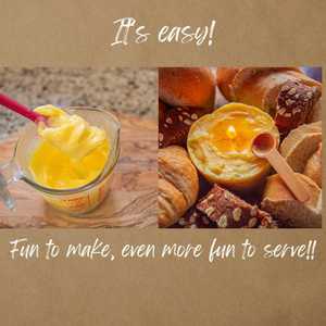 Kit DIY de bougies comestibles au beurre - Cadeau idéal pour l'accueil et l'amusement, incontournable pour les hôtes de fête avec <span class=keywords><strong>bougie</strong></span> à tremper le pain - Product Image 4