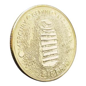 Pièce commémorative en argent et or avec impression UV pour le 50e anniversaire de l'atterrissage de la première personne sur la Lune - Product Image 6