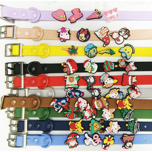 Premium grande colorido PVC mascota gato perro <span class=keywords><strong>Collar</strong></span> logotipo personalizado diseñador de lujo impermeable personalizado encantos nuevo sólido al por mayor - Product Image 2