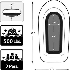 <span class=keywords><strong>Kayak</strong></span> gonflable Zhanxing pour 3 personnes, en PVC épaissi, pour la pêche et le rafting, longueur 2,1-3 m, garantie 1 an, 2 pagaies - Product Image 4