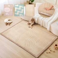 Tapis de jeu pour enfants en velours corail imprimé personnalisé, mousse à mémoire de forme haute densité, tapis de yoga facile d'entretien, tapis épais et doux, tapis tatami japonais