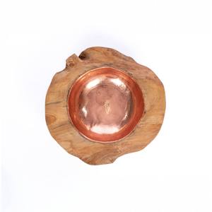 Cuenco Decorativo Ovalado de Madera con Baño de Oro para Cocina, Diseño Art Deco Único con Plantas/Flores, para Mesa, Uso Diario en el Hogar - Product Image 5