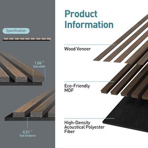 <strong>Bespoke</strong> Timber Acoustic Solutions Modern Design Style Wood Veneer Slatted 3D <strong>Panels</strong> for Wall and Ceiling Decor - Product Image 4