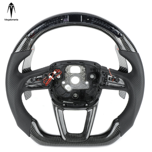 Compatible avec <span class=keywords><strong>Audi</strong></span> 2017 2018 2019 Q3 Q5 Q7 Q8 Volant de voiture en fibre de carbone avec LED - Product Image 1