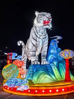 Lanterne de Noël en Papier de Los Angeles 2024, Décoration de Festival en Soie, Extérieure, LED, Poisson Imperméable, Animal, Lanterne Chinoise pour Parc
