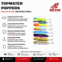 REDEYES Échantillon Gratuit Leurre Dur Popper Splasher 17g avec Lame Flottante pour Pêche en Mer, Rivière, Lac, Ruisseau – Vente en Gros OEM