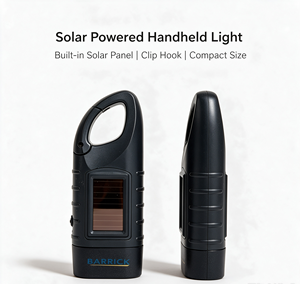 Linterna Solar Portátil con Manivela, Mosquetón, Linterna LED de Emergencia, Impermeable, de Manivela, para Actividades al Aire Libre y Supervivencia - Product Image 2