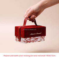 Boîte à bonbons rigide portable de luxe grande capacité carrée avec doublure en éponge, matériaux recyclés, logo personnalisé - Cadeau d'accompagnement de mariage