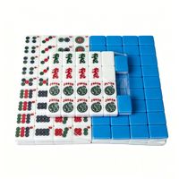 Jeu de tuiles de mahjong américain de 30 mm, composants métalliques, 166 tuiles blanches en mélamine, divertissement rose