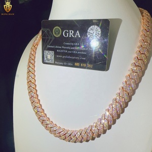 <span class=keywords><strong>Collana</strong></span> a Catena Cubana in Argento Sterling 925 con Diamanti Moissanite VVS da 15mm, Gioielli di <span class=keywords><strong>Moda</strong></span> - Product Image 5