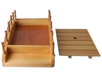 High Quality Wooden Japanese Sushi Boats Wooden Sashimi Serving Plate Board Tray Eco Friendly Wooden Sushi Tools